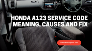 Honda A123 Service Code